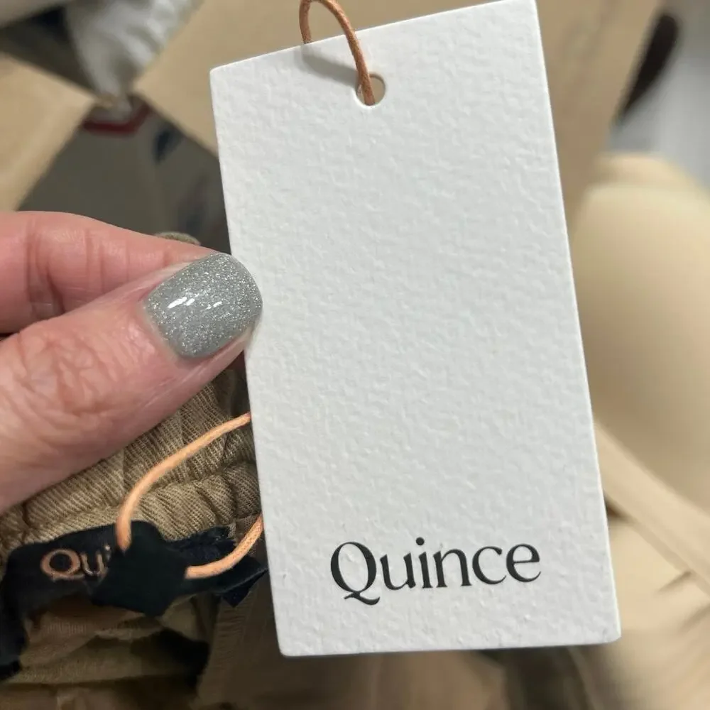 Quince Drapey Twill Pleated Wide Leg Trouser Pants Baywood NWT 2 Cotton Linen